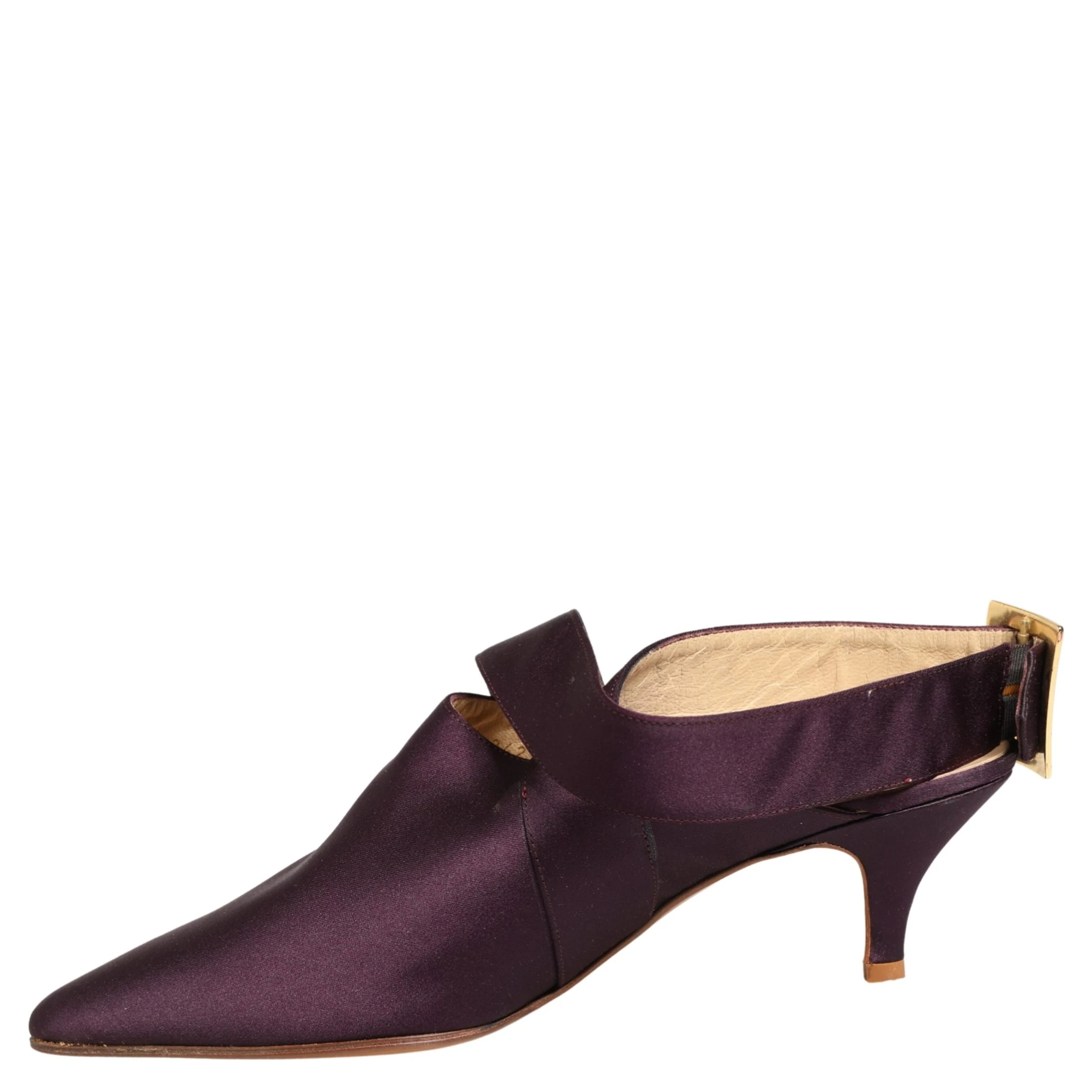 Purple Satin Sandals Shoes