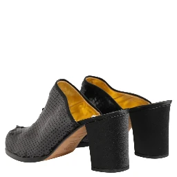 Black Sequined Mules Shoes