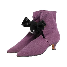 Purple Mid Calf Boots Shoes