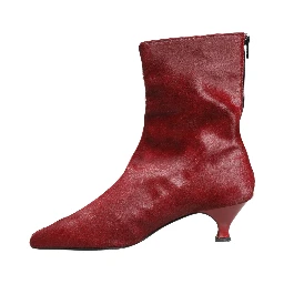 Burgundy Mid Calf Boots Shoes