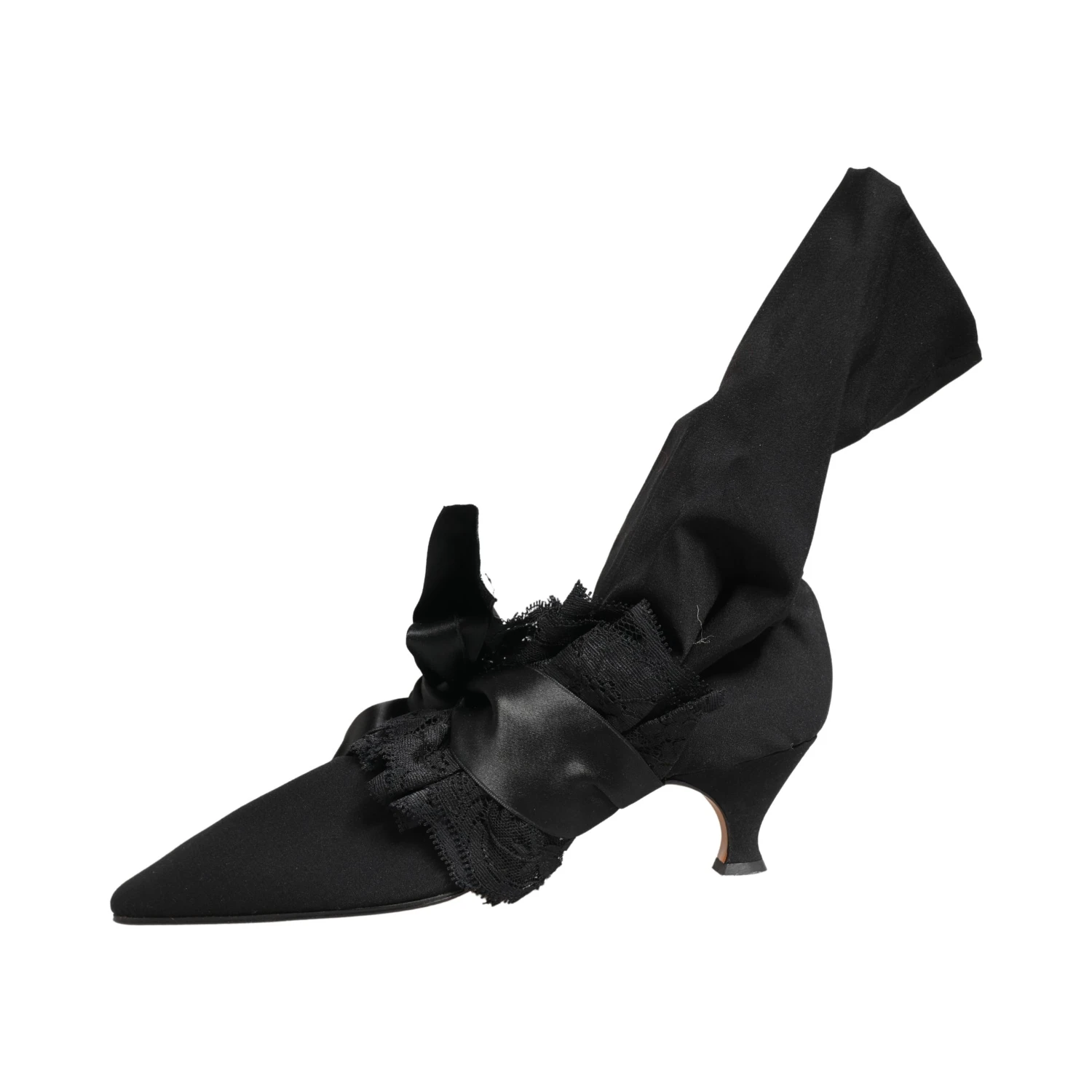 Black Suede Mid Calf Boots Shoes