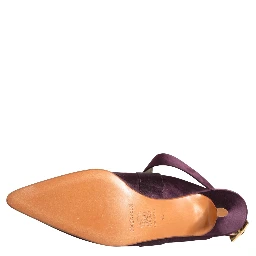 Purple Satin Sandals Shoes