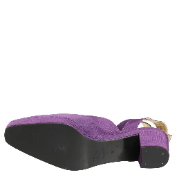 Purple Suede Sandals Shoes