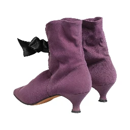 Purple Mid Calf Boots Shoes