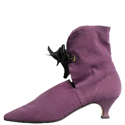 Purple Mid Calf Boots Shoes