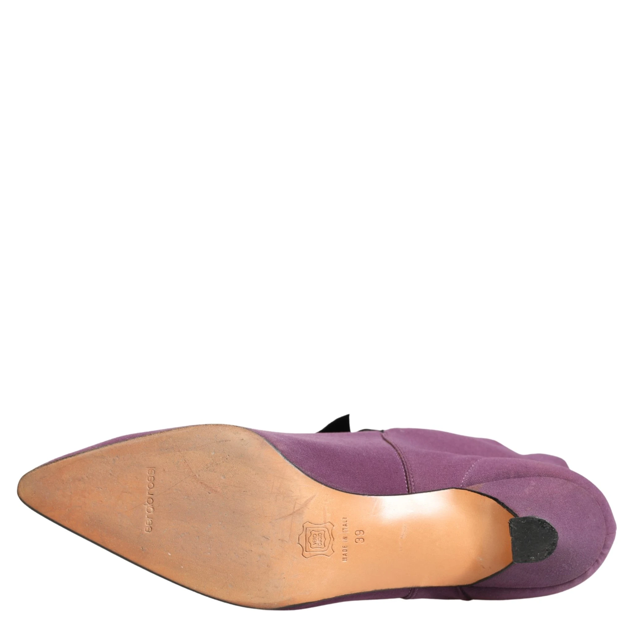 Purple Mid Calf Boots Shoes