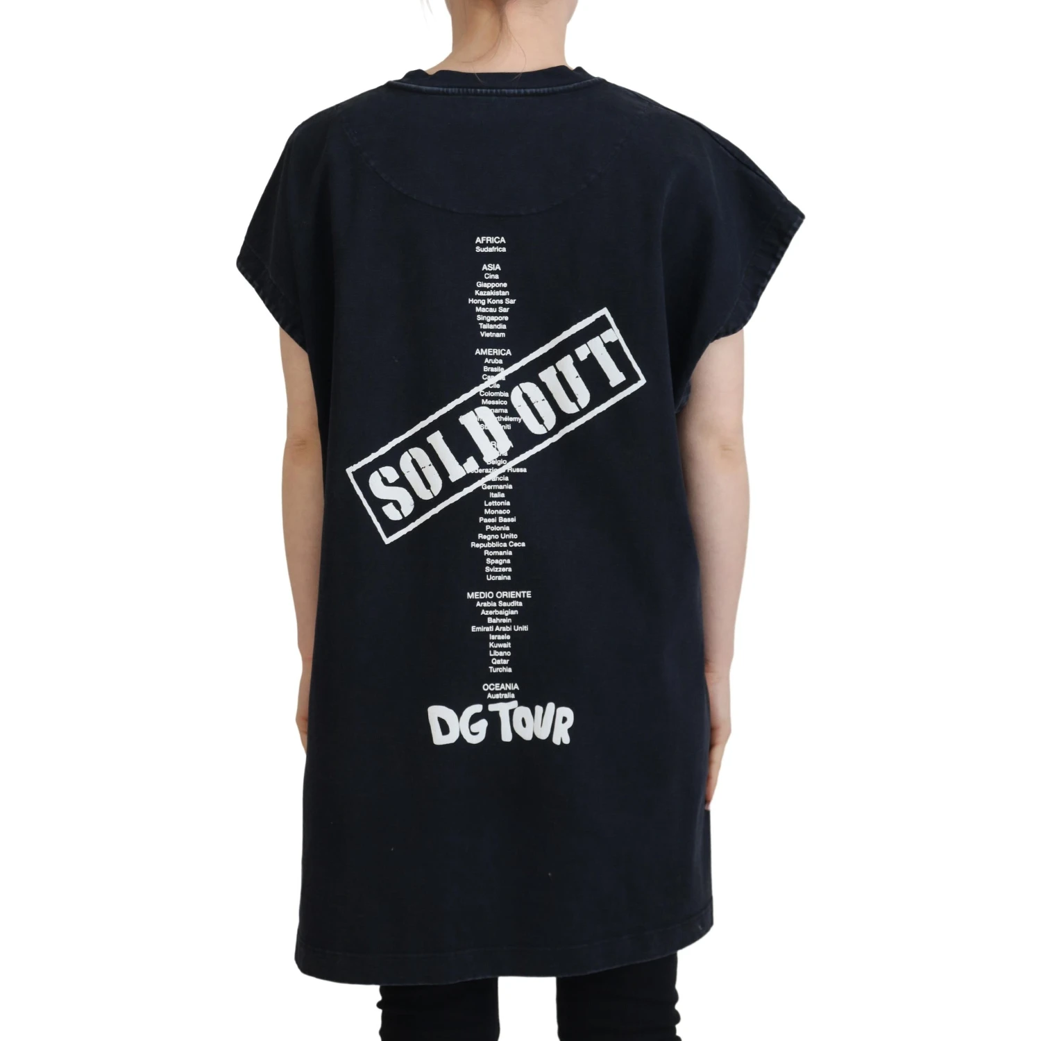 Black D&G Fashion Round Neck Cotton T-shirt