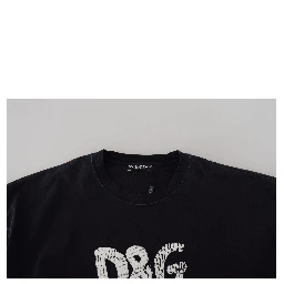 Black D&G Fashion Round Neck Cotton T-shirt