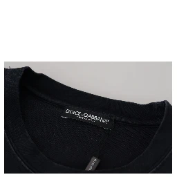 Black D&G Fashion Round Neck Cotton T-shirt