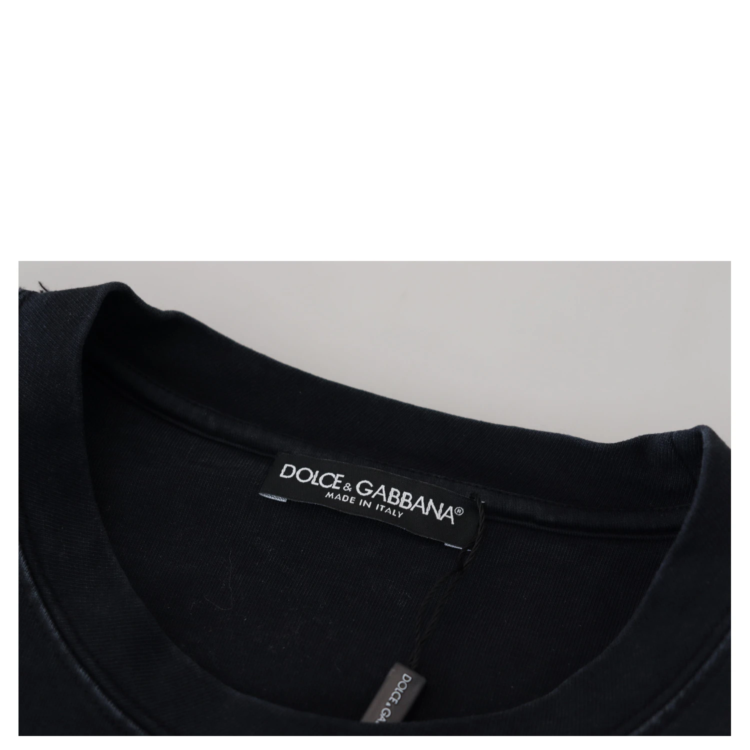 Black D&G Fashion Round Neck Cotton T-shirt