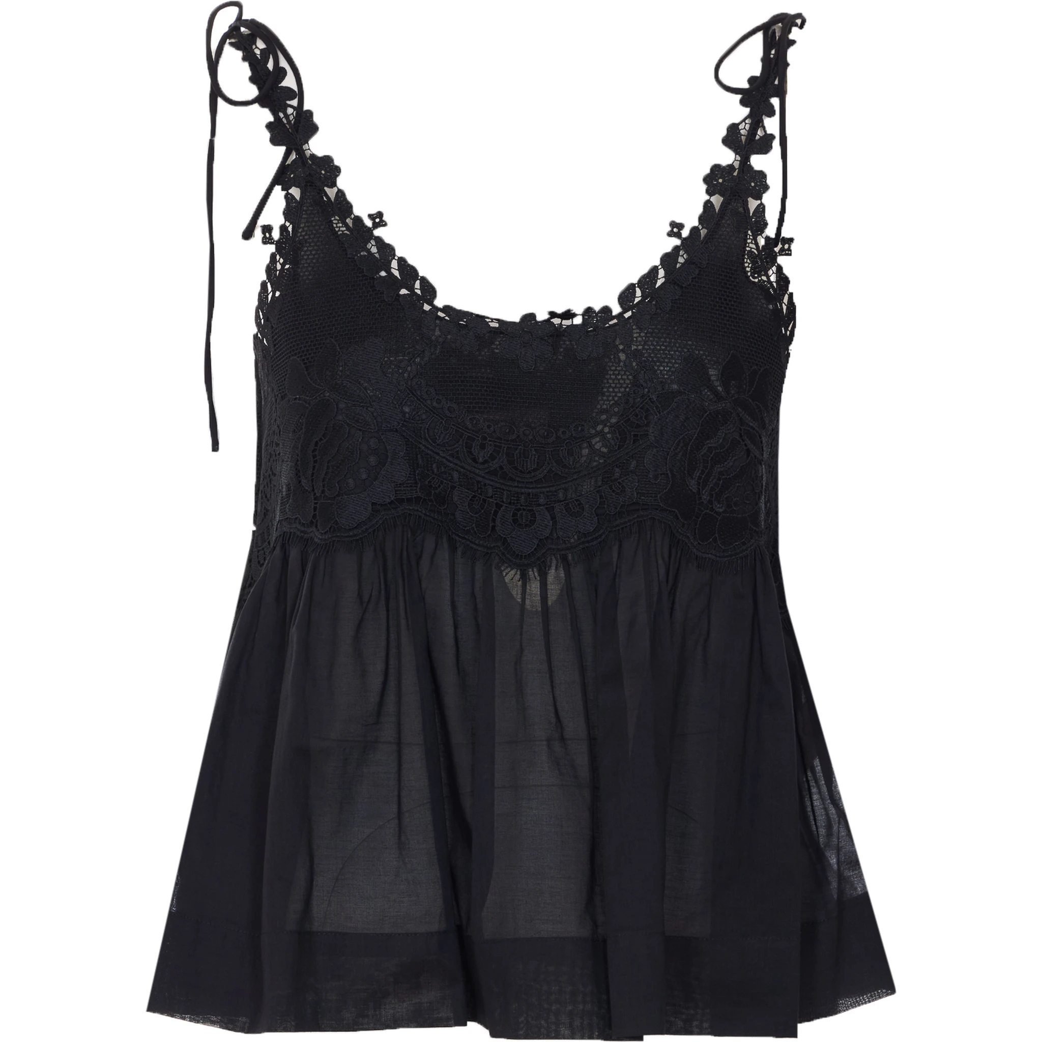 طقم ملابس علوية أسود مكون من قطعتين