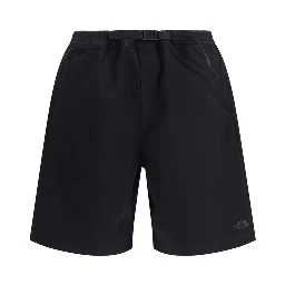 Black Cotton Bermuda Shorts