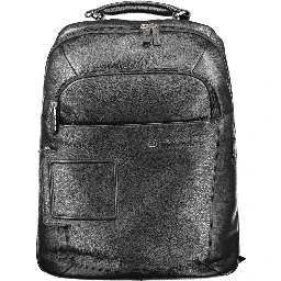 Black Leather Men's Backpack