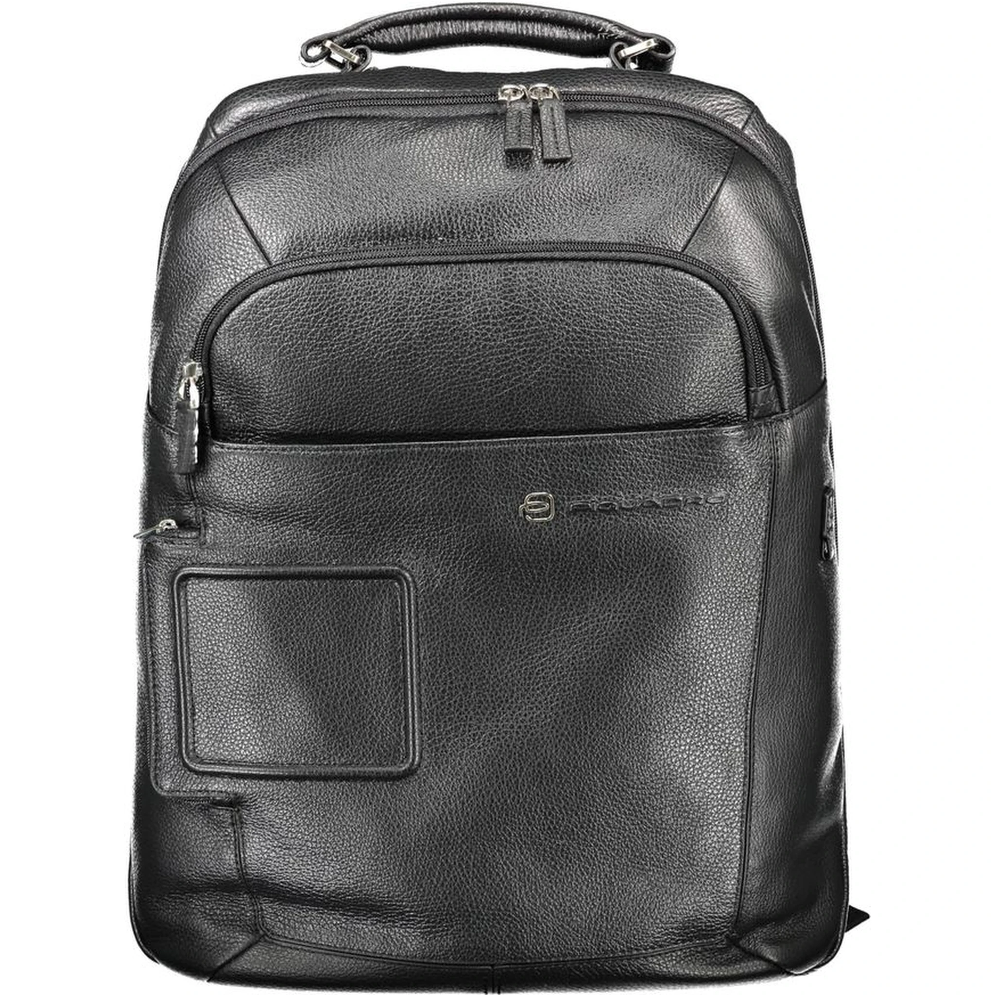 Black Leather Men's Backpack