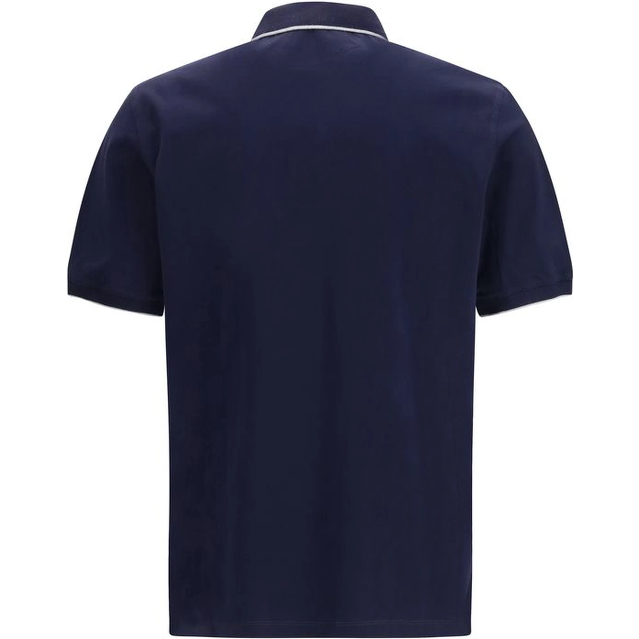 Blue Cotton Polo Shirt
