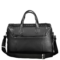 Black Leather Men's Briefcase