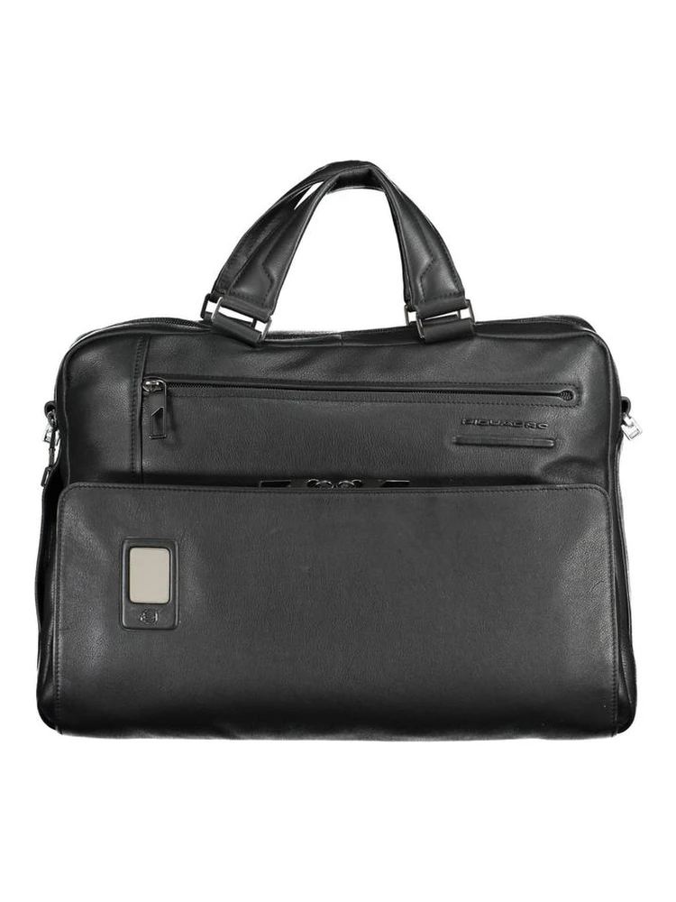 Black Leather Men Briefcase