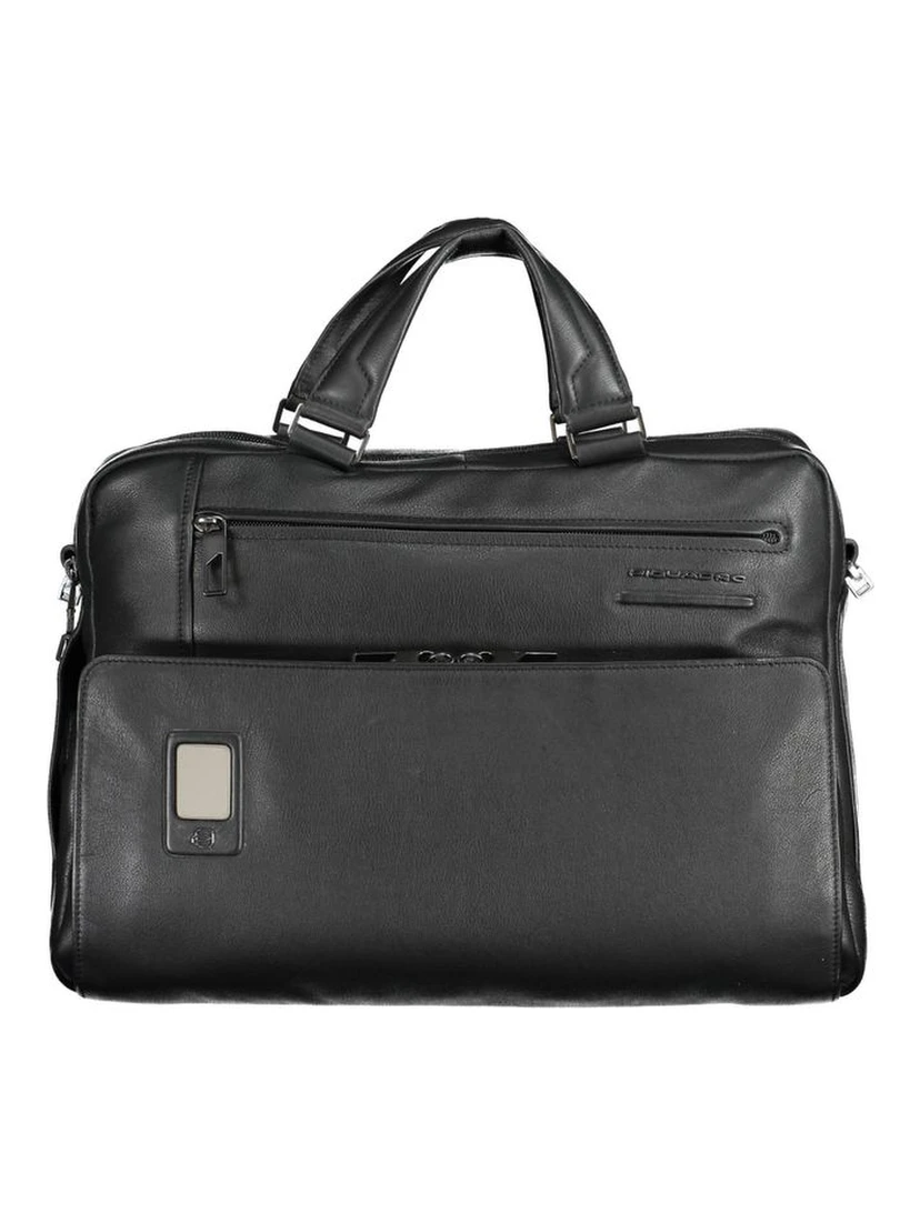 Black Leather Men Briefcase