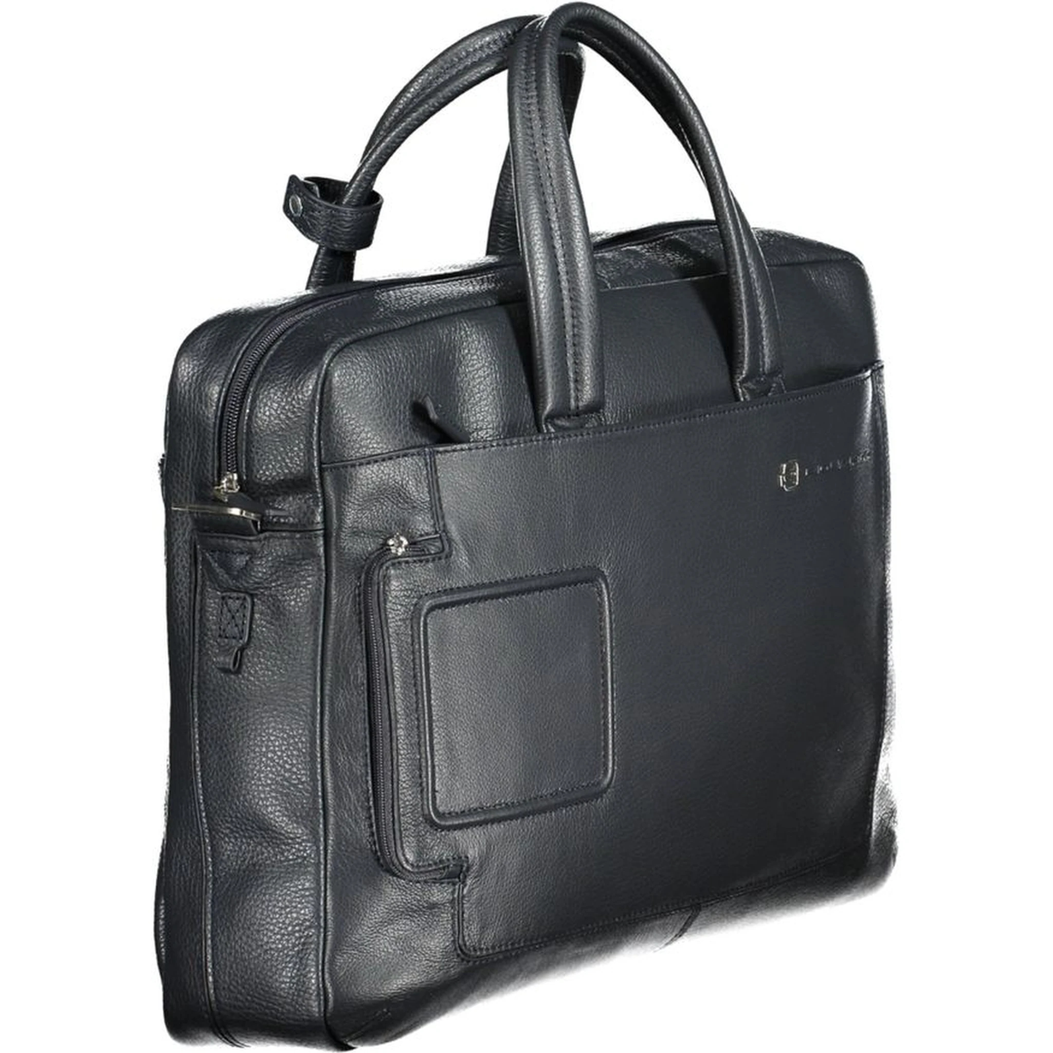 Blu Leather Men Briefcase