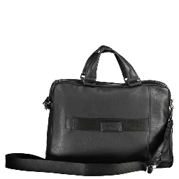 Black Leather Men Briefcase