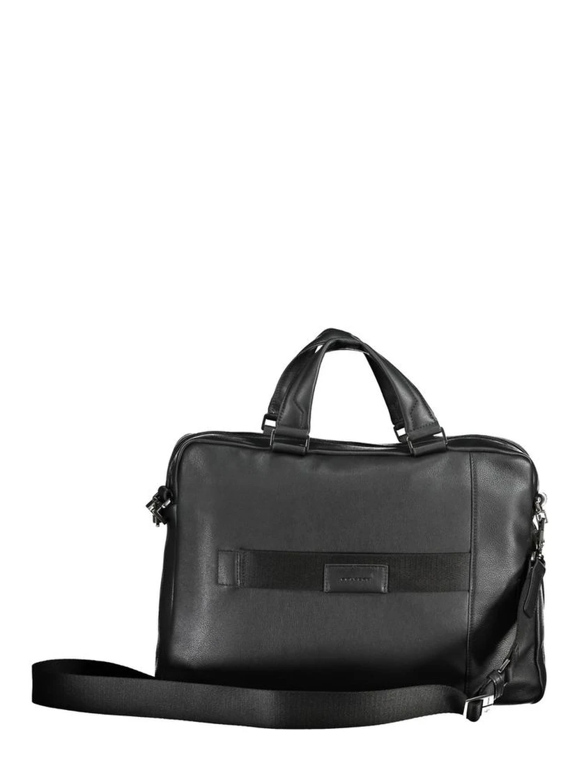 Black Leather Men Briefcase