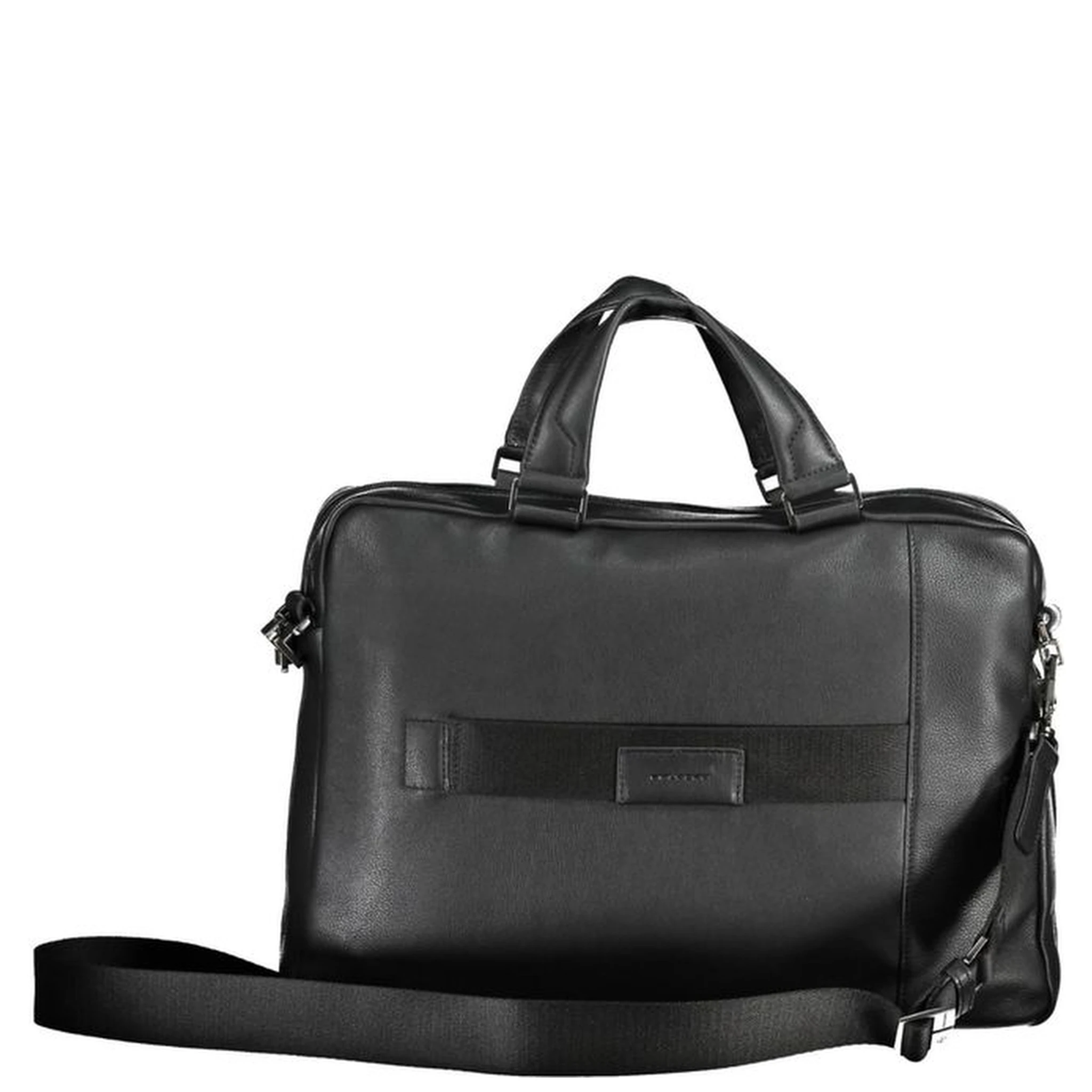 Black Leather Men Briefcase