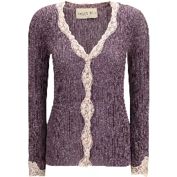 Purple Viscose Cardigan