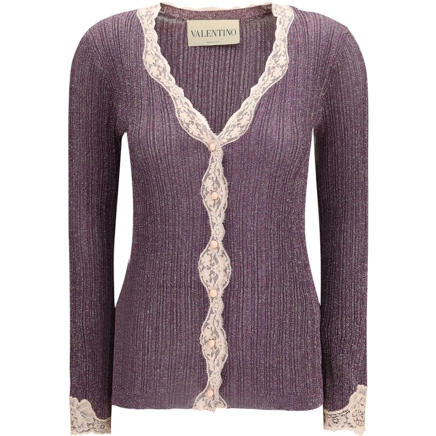 Purple Viscose Cardigan