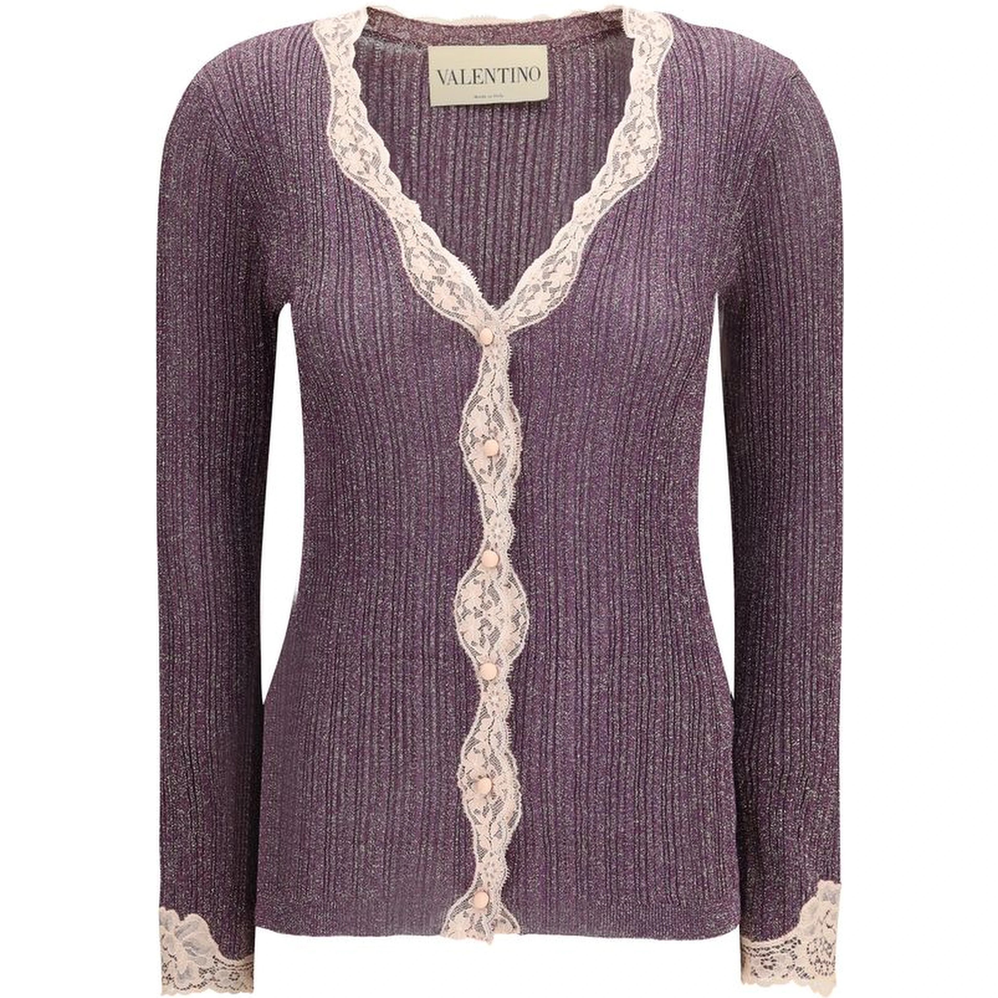 Purple Viscose Cardigan