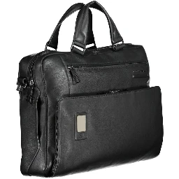 Black Leather Men Briefcase