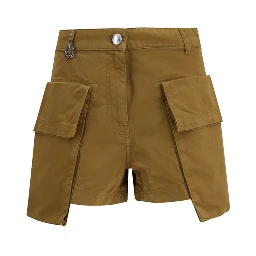 Beige Cotton Bermuda Shorts