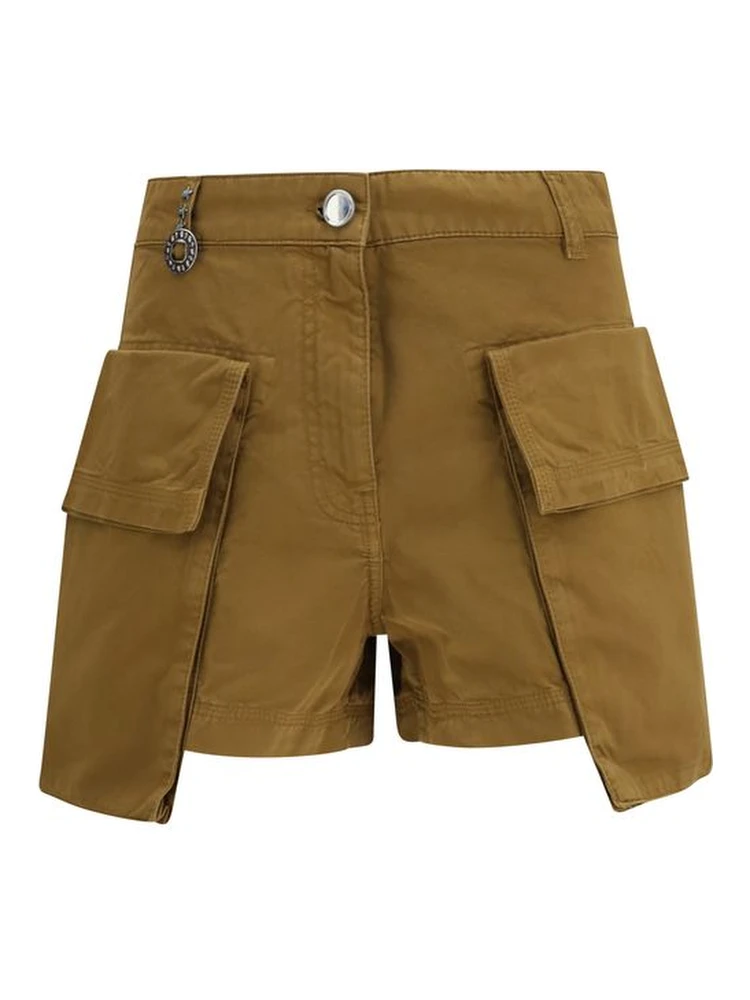 Beige Cotton Bermuda Shorts