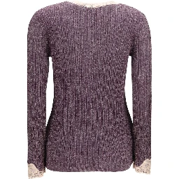 Purple Viscose Cardigan
