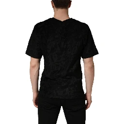 Black DG Mania Logo Print Casual  T-shirt