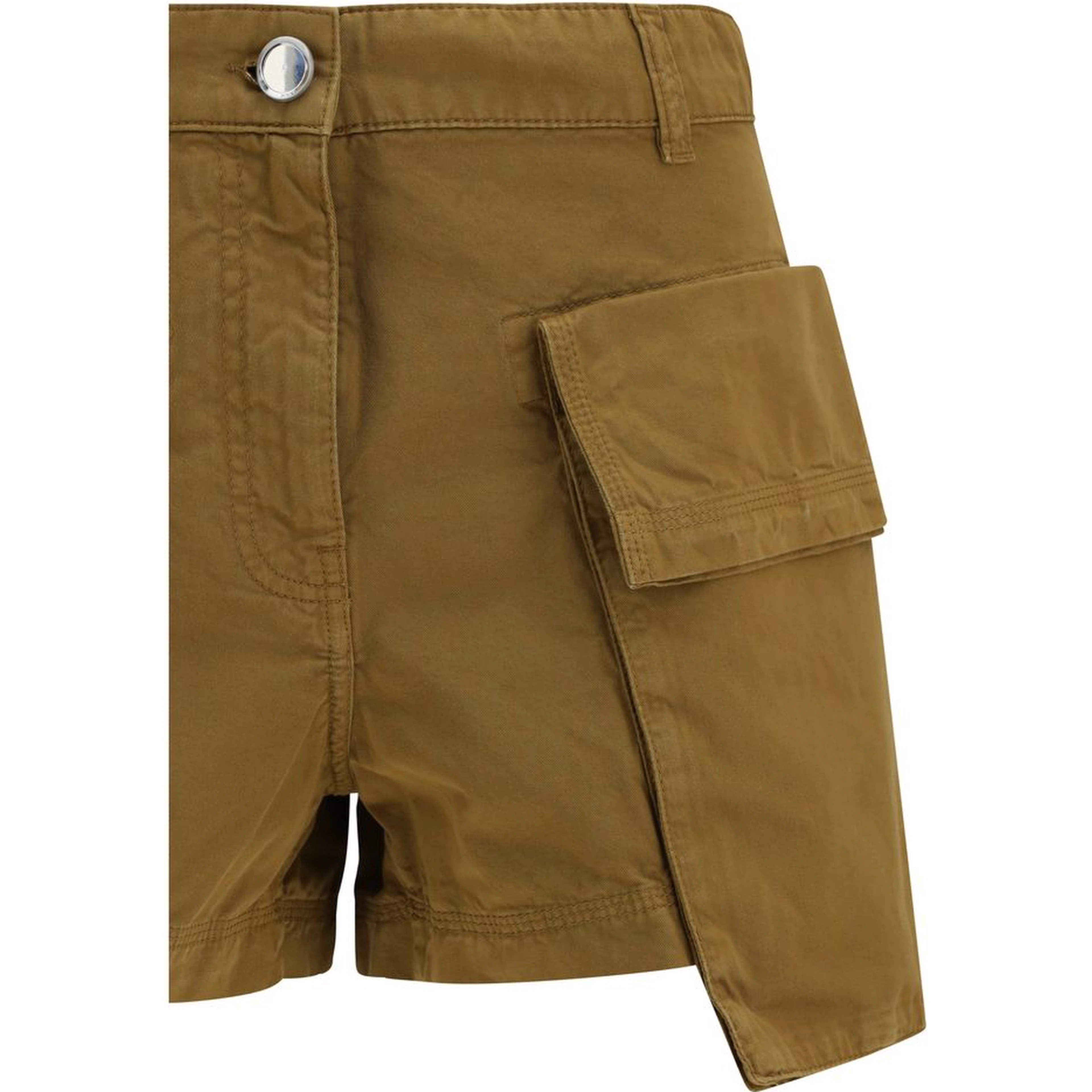 Beige Cotton Bermuda Shorts