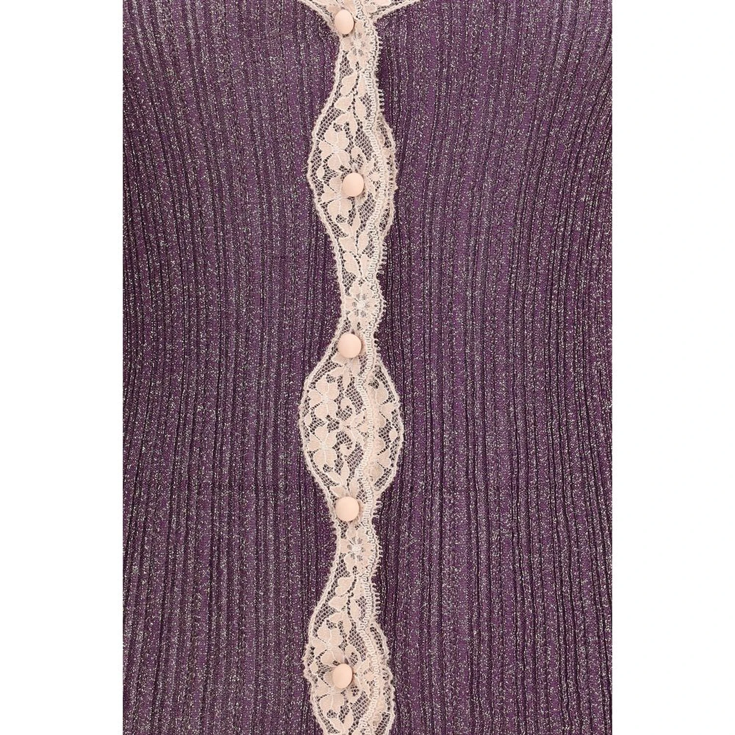 Purple Viscose Cardigan