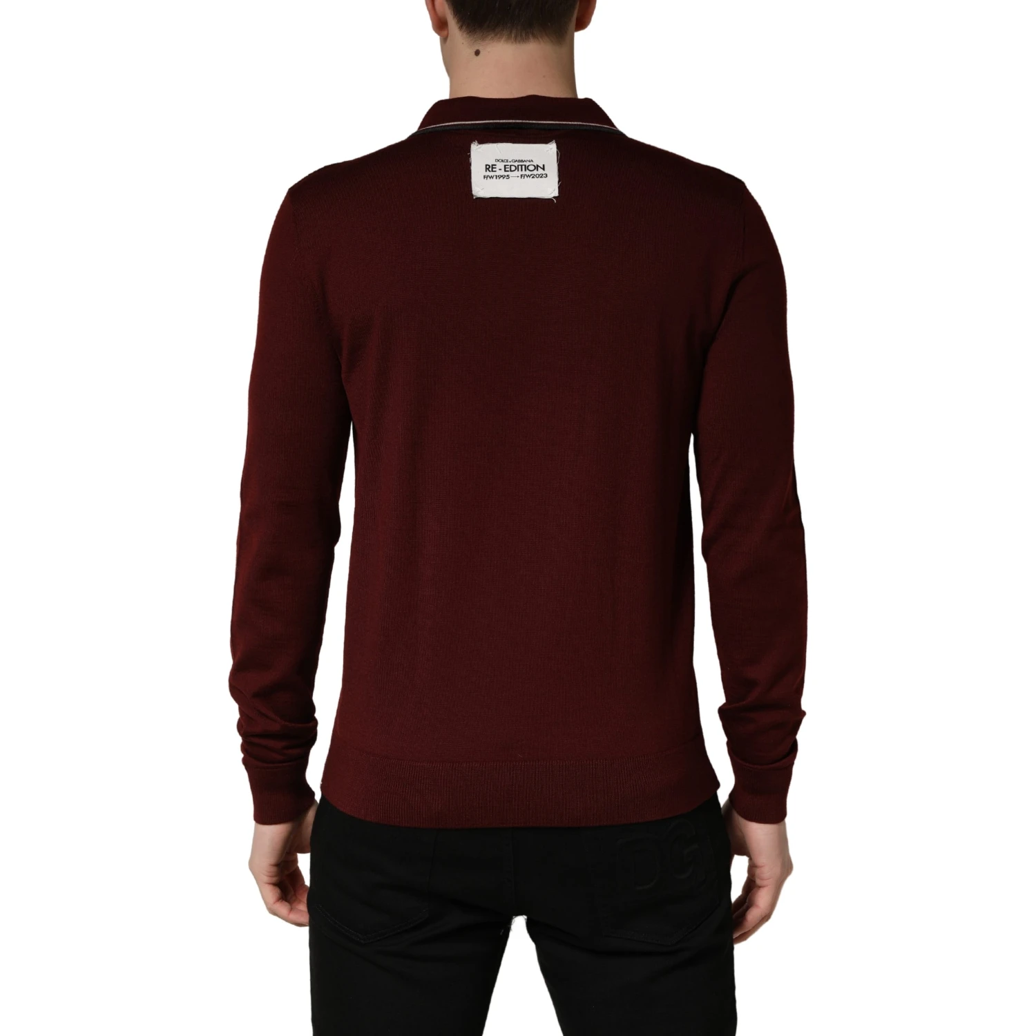 Maroon Re-Edition Wool Long Sleeves T-shirt
