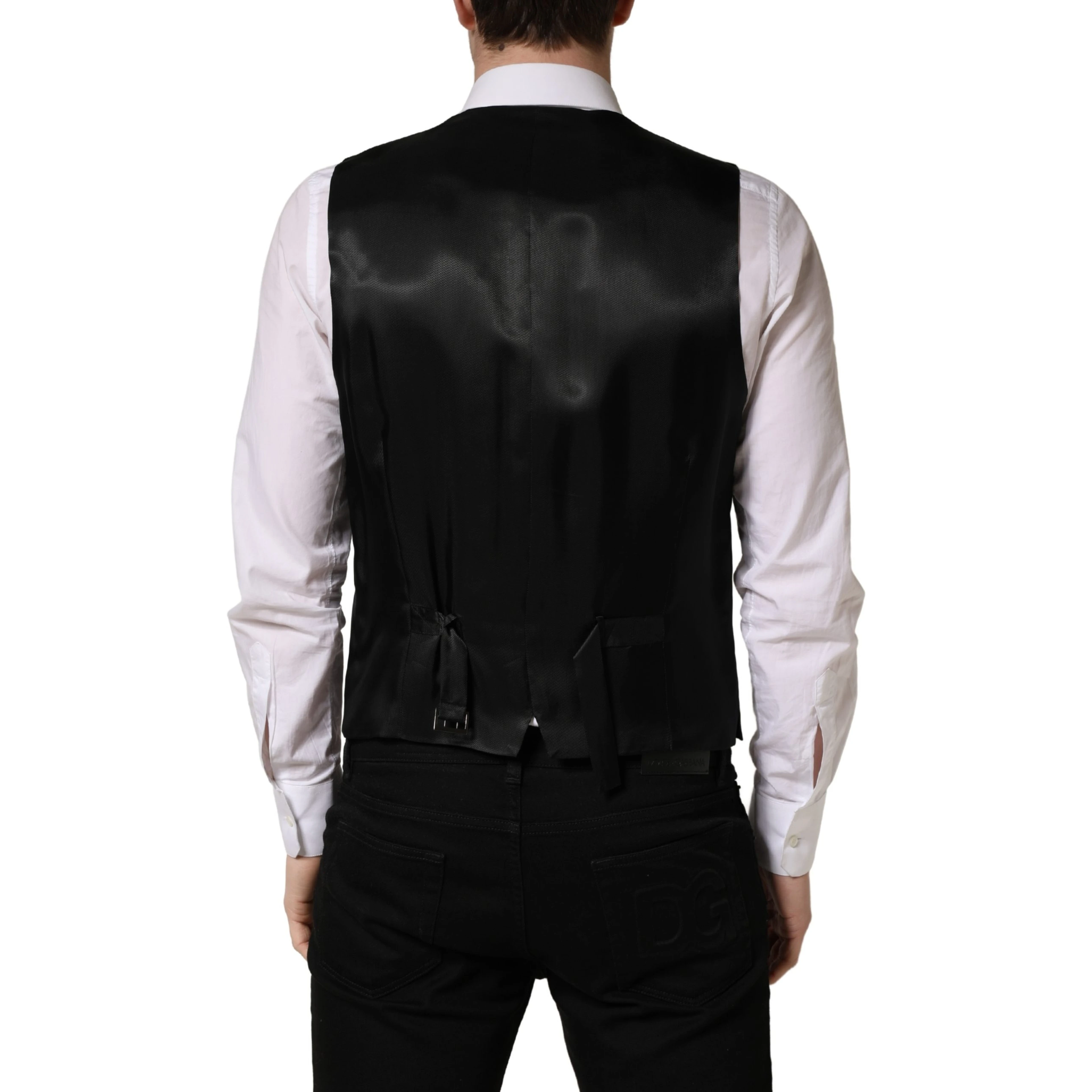 Dark Gray Single Breasted Men Waistcoat Vest