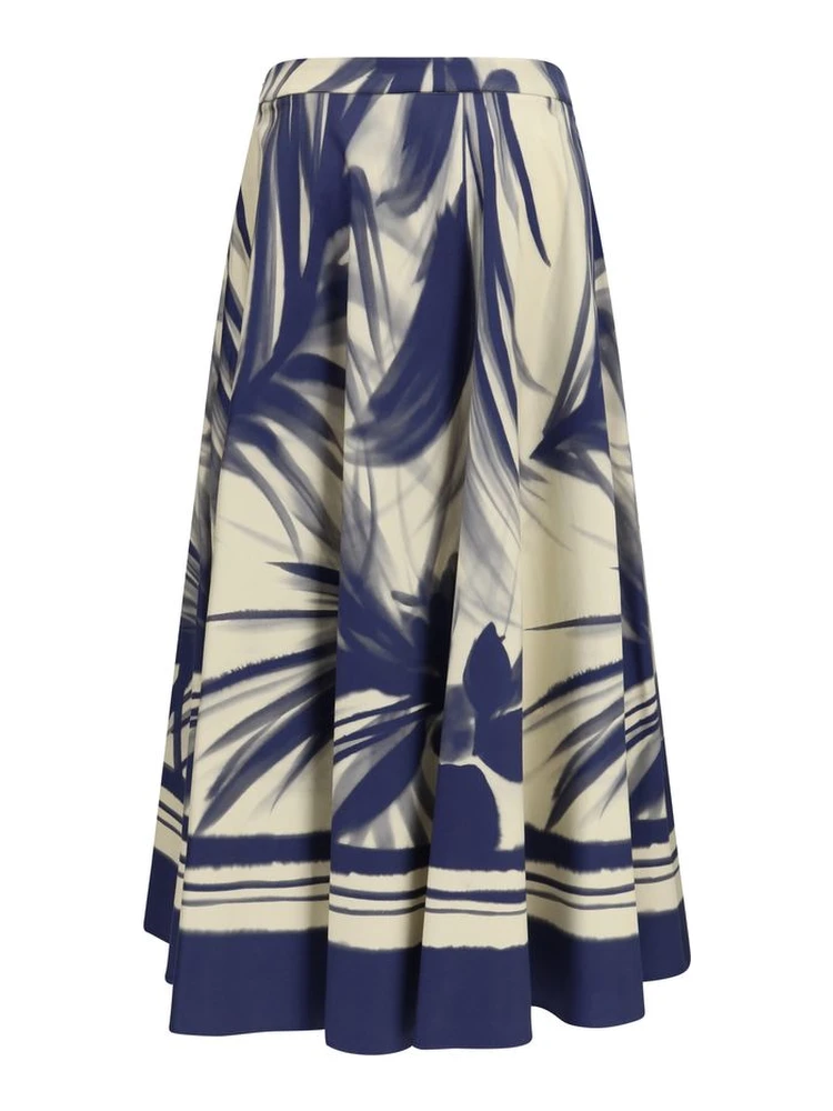 Blue Cotton Midi Skirt alternative
