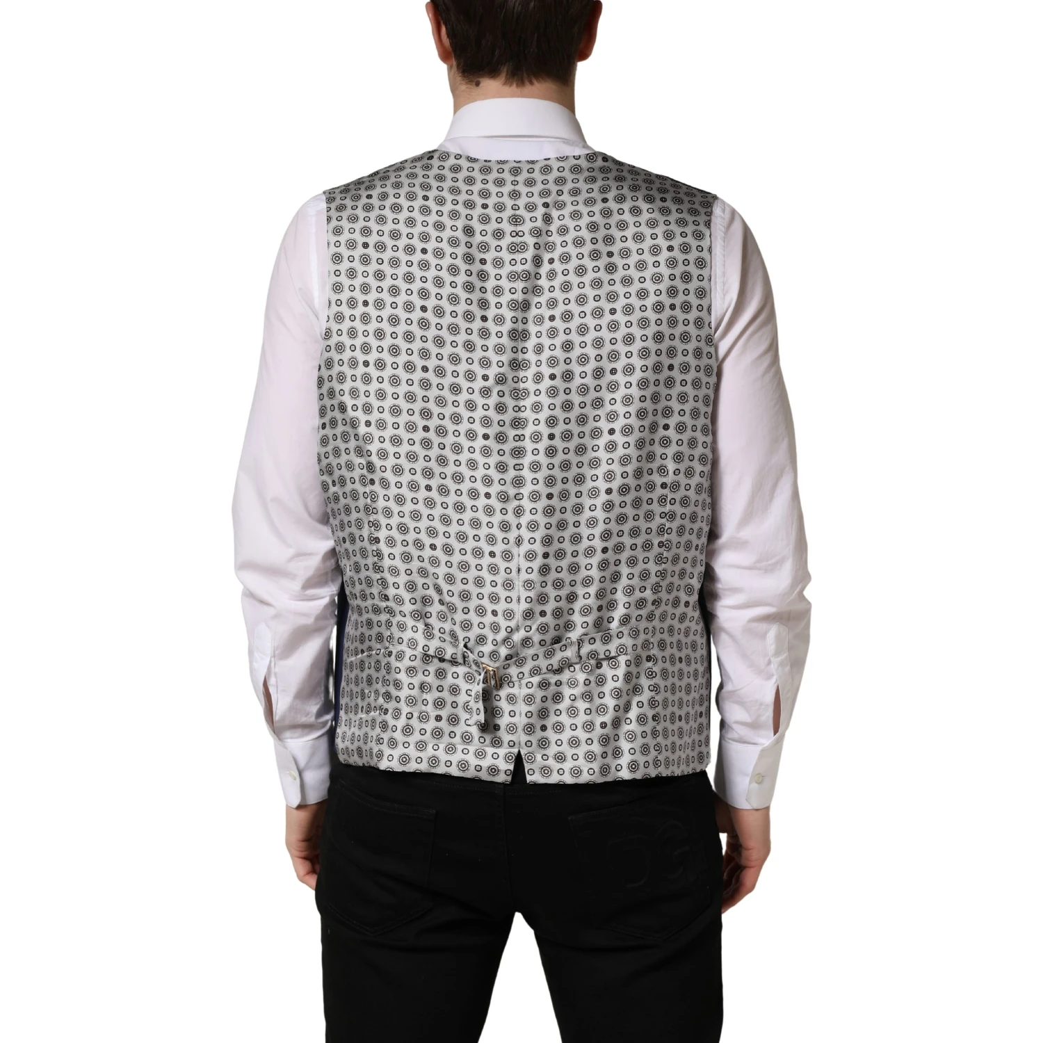 Navy Blue Wool Dress Formal Waistcoat Vest