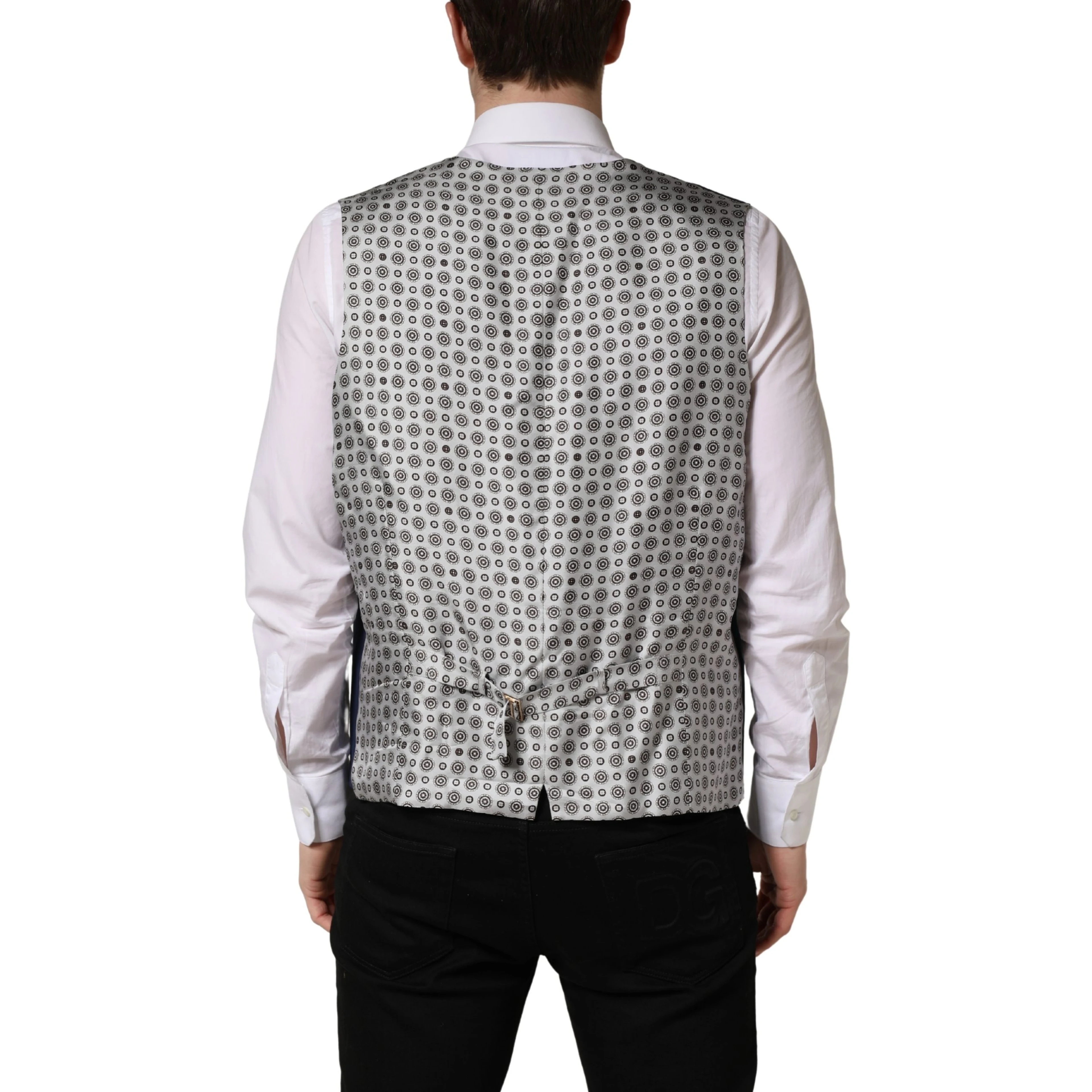 Navy Blue Wool Dress Formal Waistcoat Vest