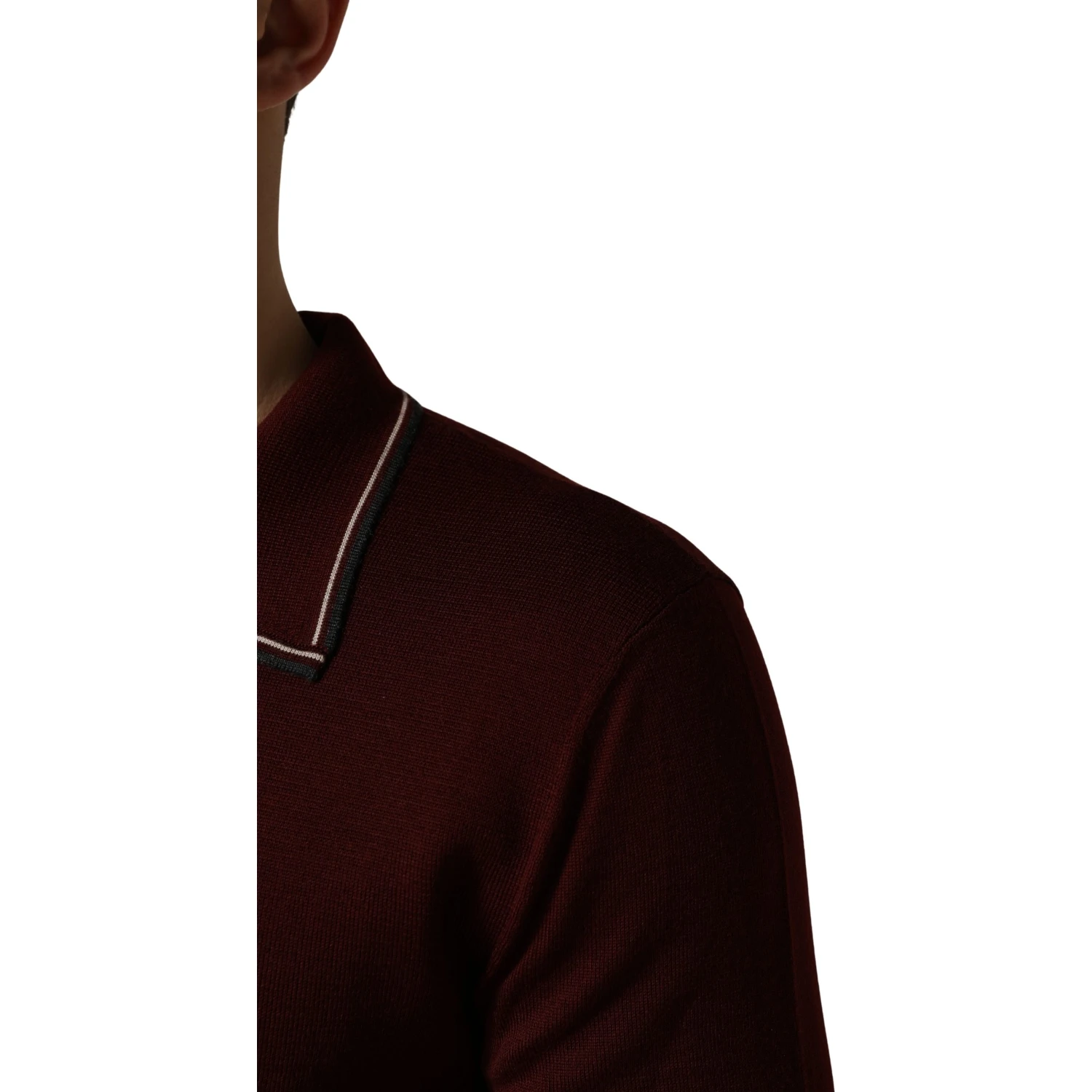 Maroon Re-Edition Wool Long Sleeves T-shirt