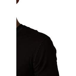 Brown Logo Embroidered Men Crew Neck T-shirt