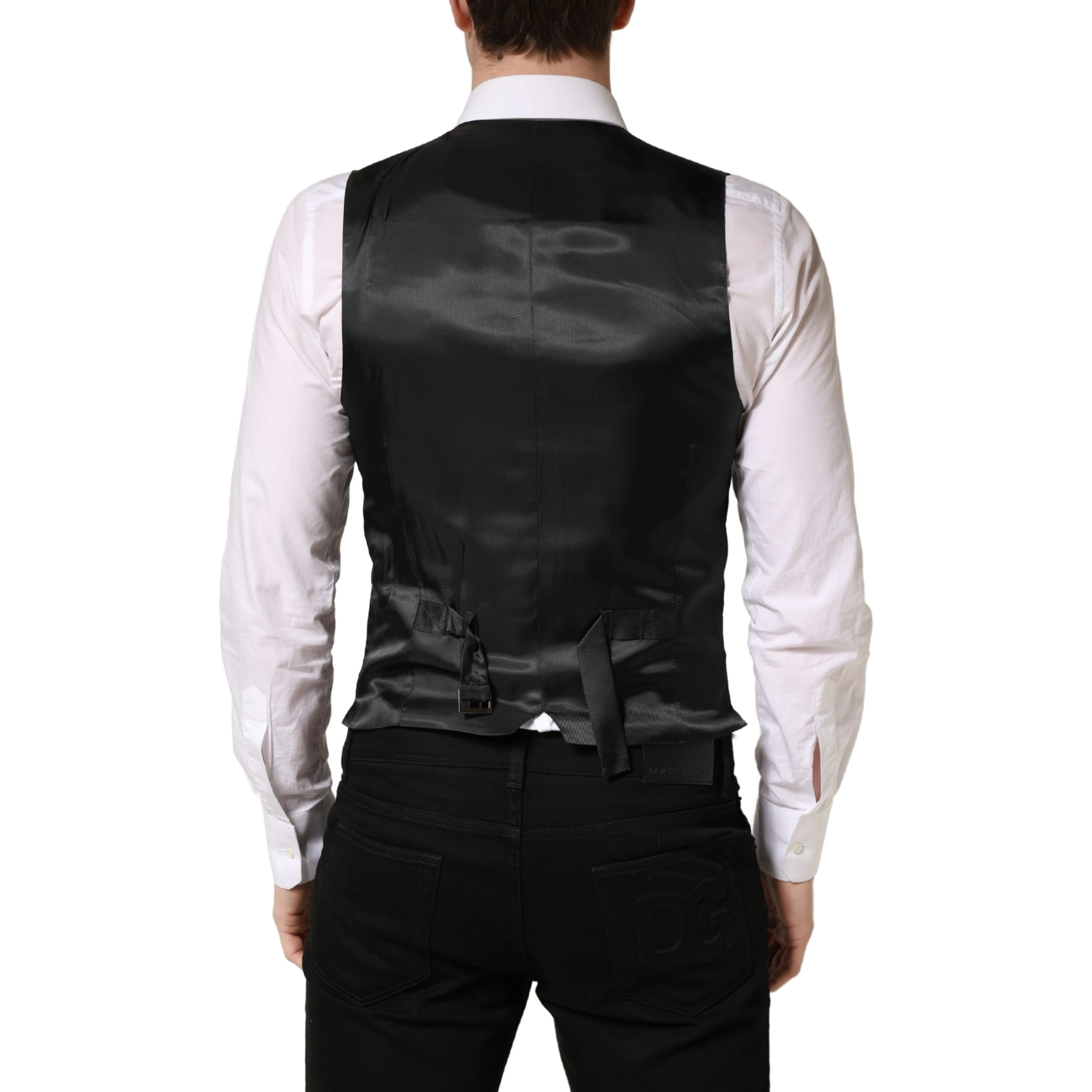 Dark Gray Wool Dress Formal Waistcoat Vest
