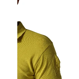 Yellow Short Sleeve Pique Men Cotton Polo Shirt T-shirt