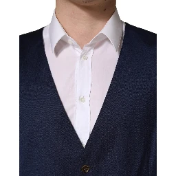 Navy Blue Wool Dress Formal Waistcoat Vest