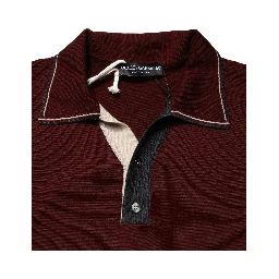Maroon Re-Edition Wool Long Sleeves T-shirt