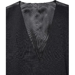 Black Wool Single Breasted Waistcoat Vest