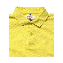 Yellow Short Sleeve Pique Men Cotton Polo Shirt T-shirt