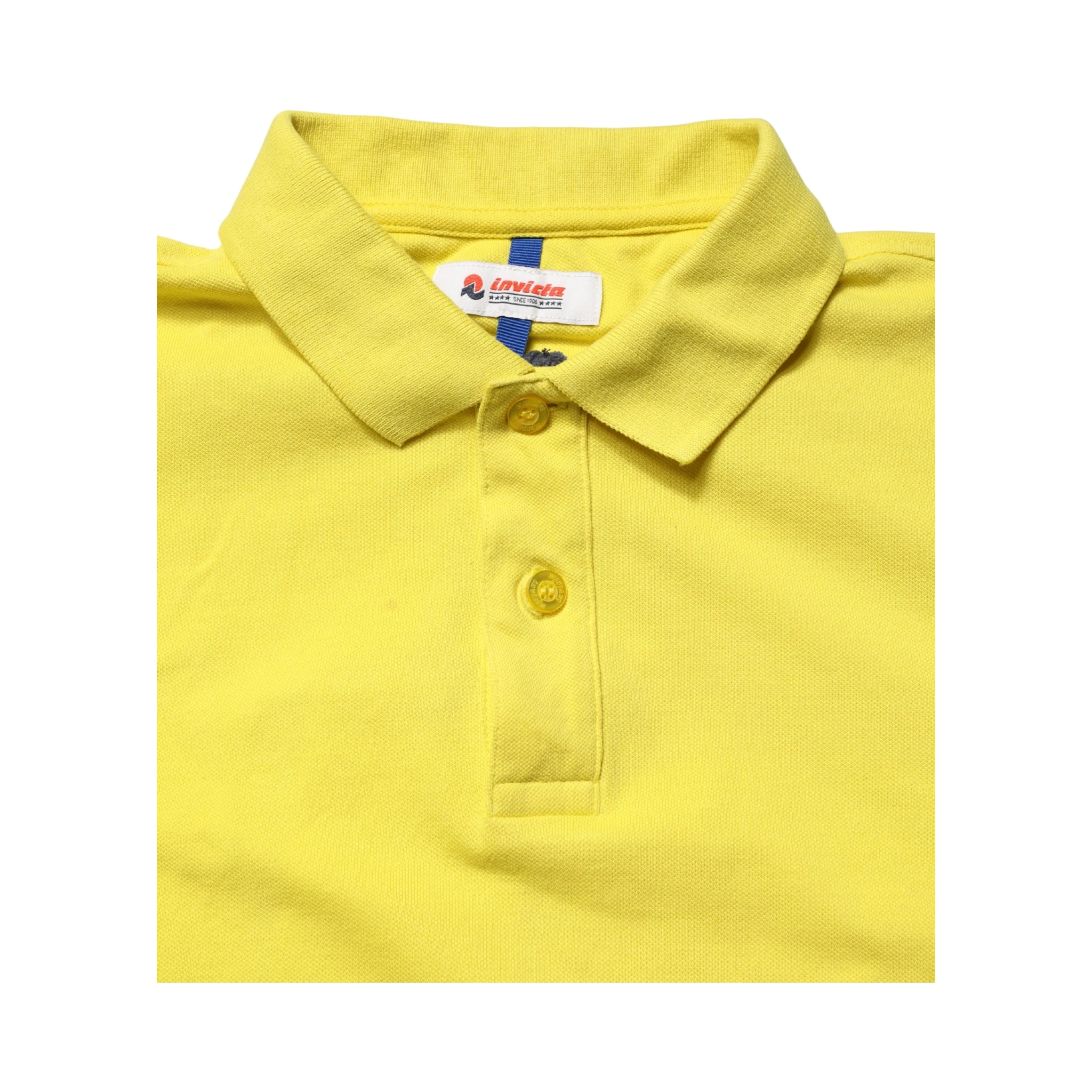 Yellow Short Sleeve Pique Men Cotton Polo Shirt T-shirt